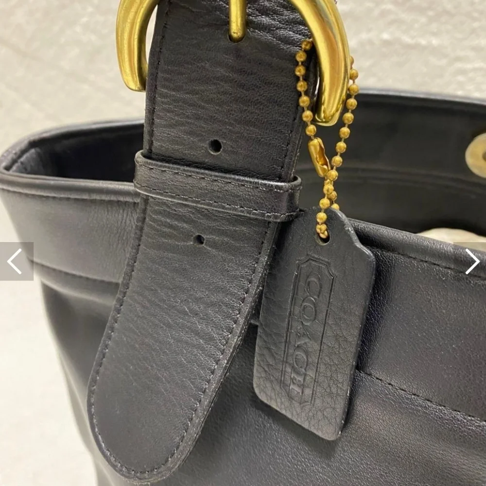 Coach Soho Lafayette Black Leather Tote Bag Vintage - Picture 10 of 16